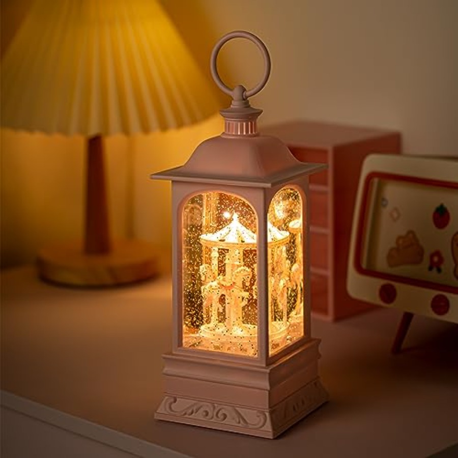 Snow Globe Musical - Glitter Snow Globe Lantern Music Box