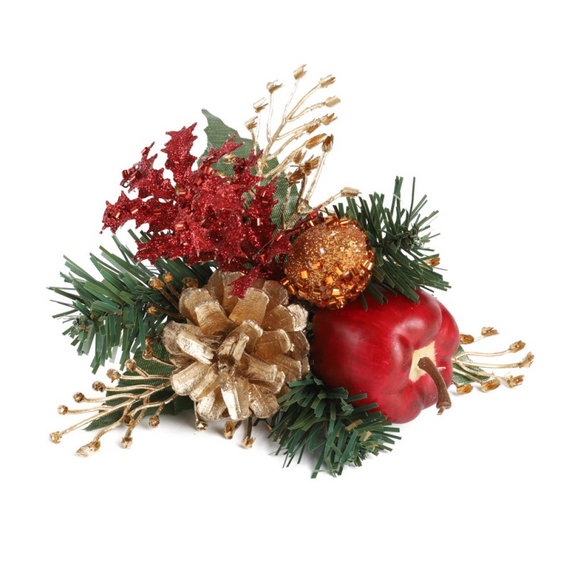 Christmas Wreath Fake - Artificial Pine Stems Fake Pine Cone