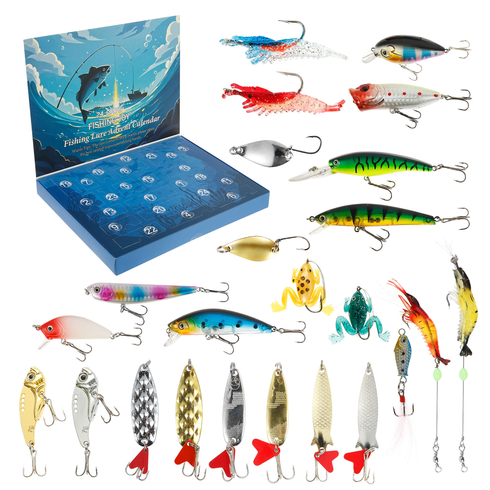 Advent Calendar Gift - Advent Calendar Fishing Lure Christmas Countdown