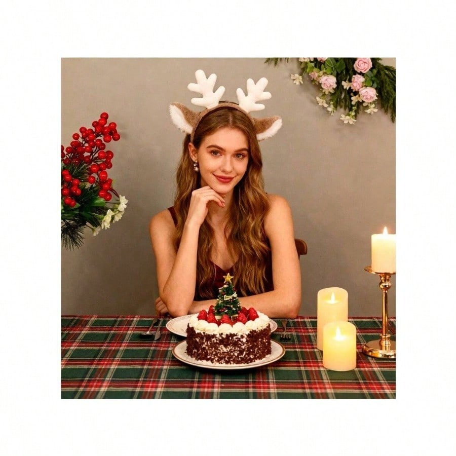 Reindeer Antlers Headband - Christmas Cute Deer Antler Headband Women