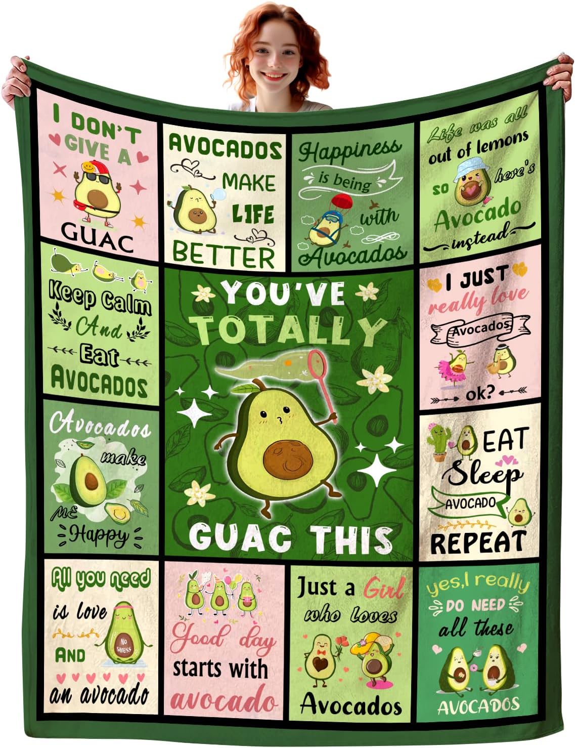 Avocado Blanket Cartoon Avocad - Christmas Throw Blanket review and price
