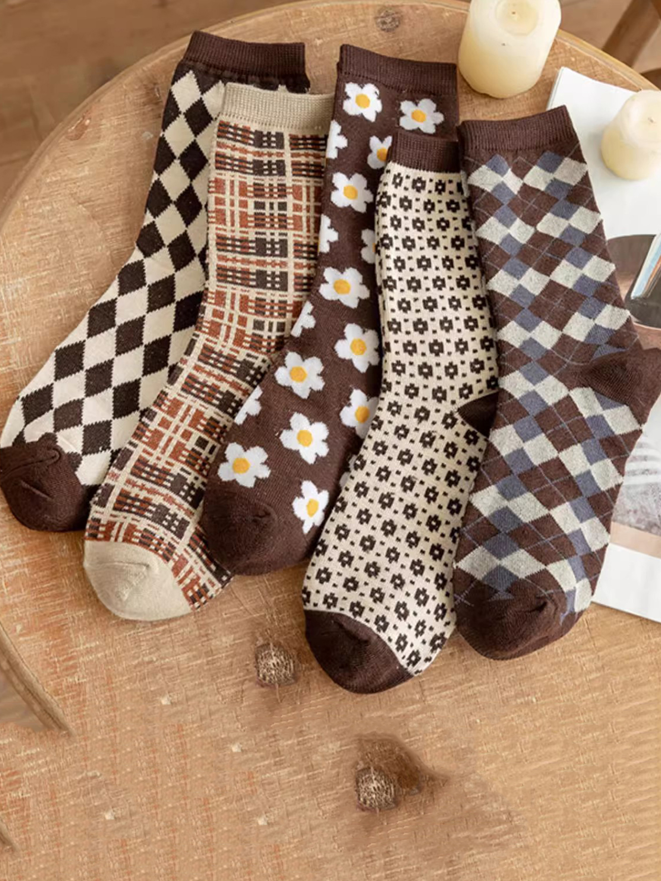 5 Pairs Women  Argyle Comforta - Christmas Throw Blanket review and price