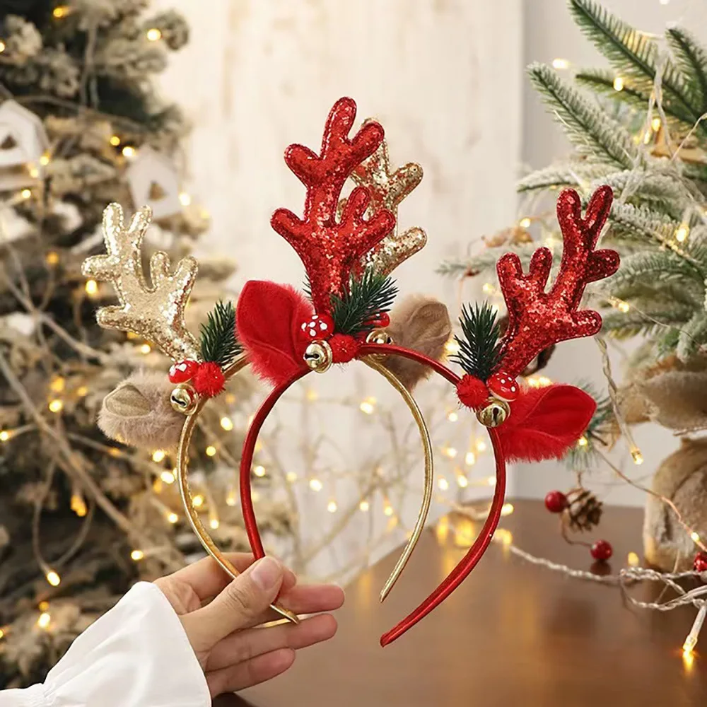 ！Christmas Glitter Deer Antler - Reindeer Antlers Headband review and price