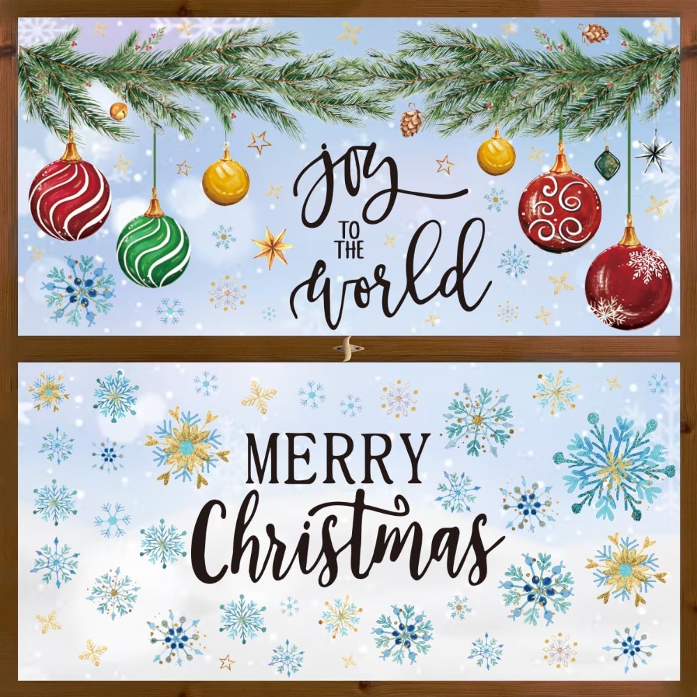 221 PCS Christmas Window Cling - Snowflake Window Decal review and price