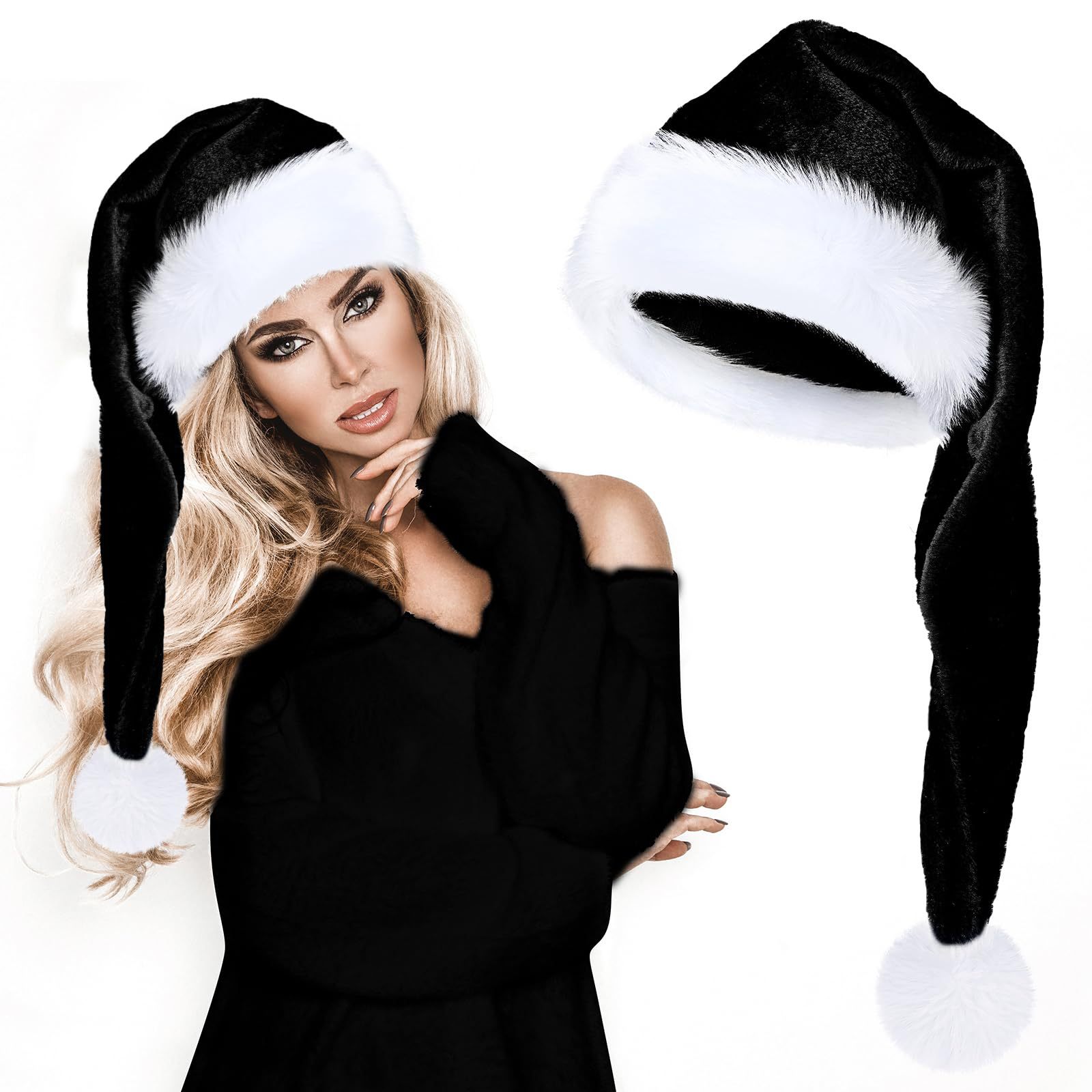 Long Plush Christmas Hat Red T - Santa Hat Plush review and price
