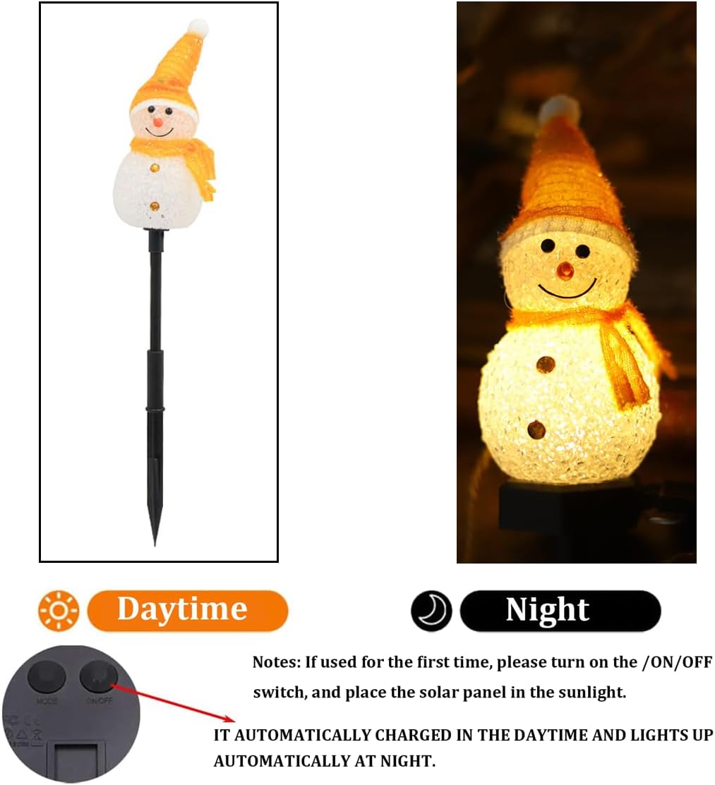A set of four-piece solar snow - Christmas Lights Outdoor review and price