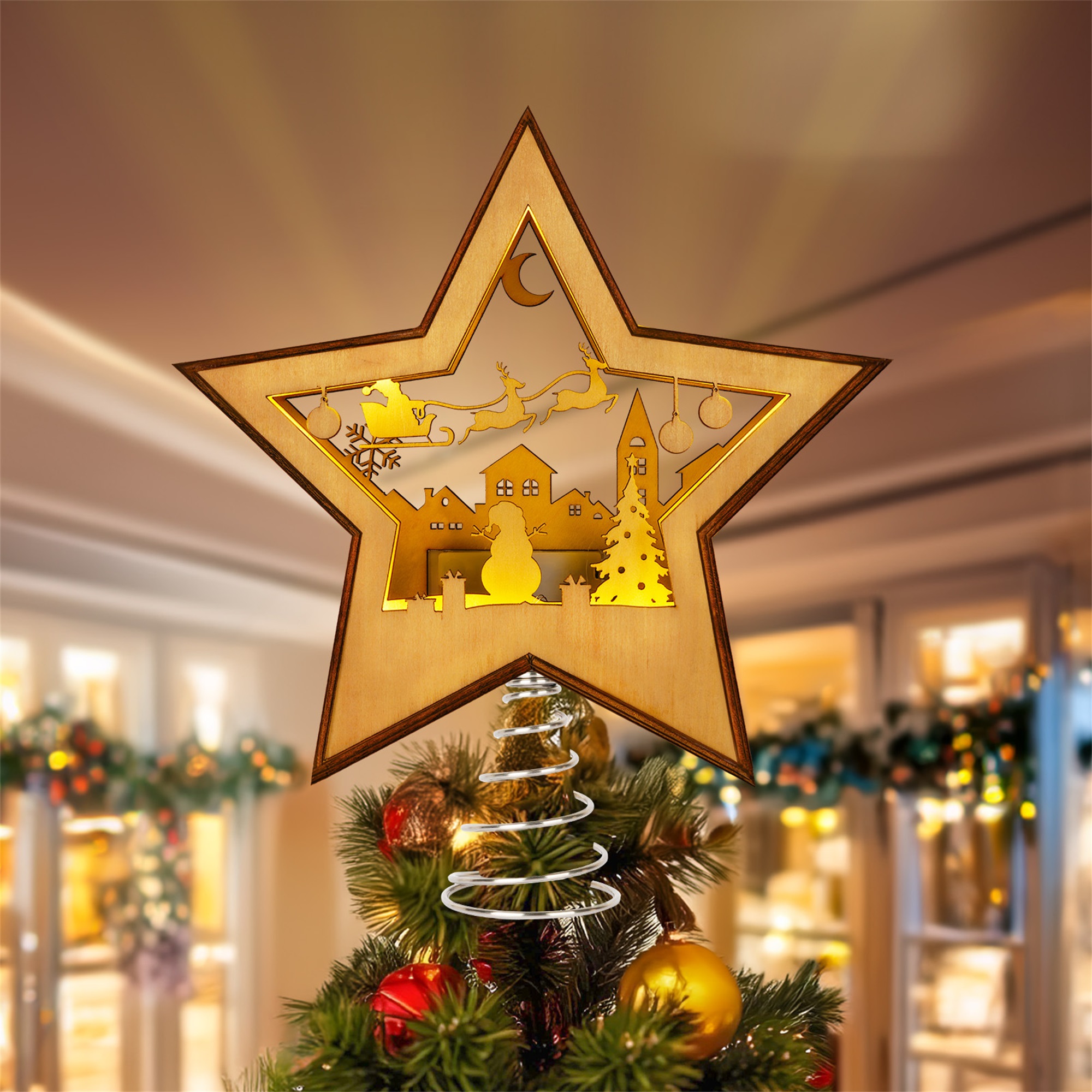 LED Lighted Star Christmas Tre - Star Tree Topper review and price
