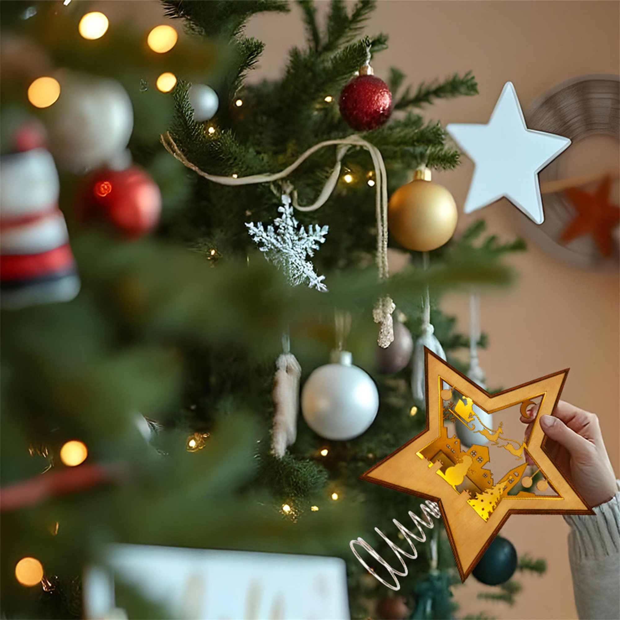 LED Lighted Star Christmas Tre - Star Tree Topper review and price
