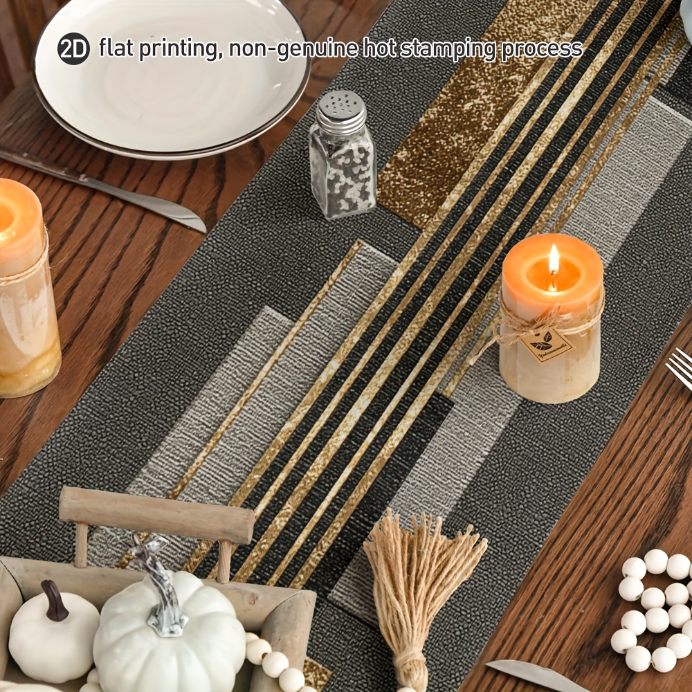 Black & Gold Geometric Quilt T - Christmas Table Runner review and price