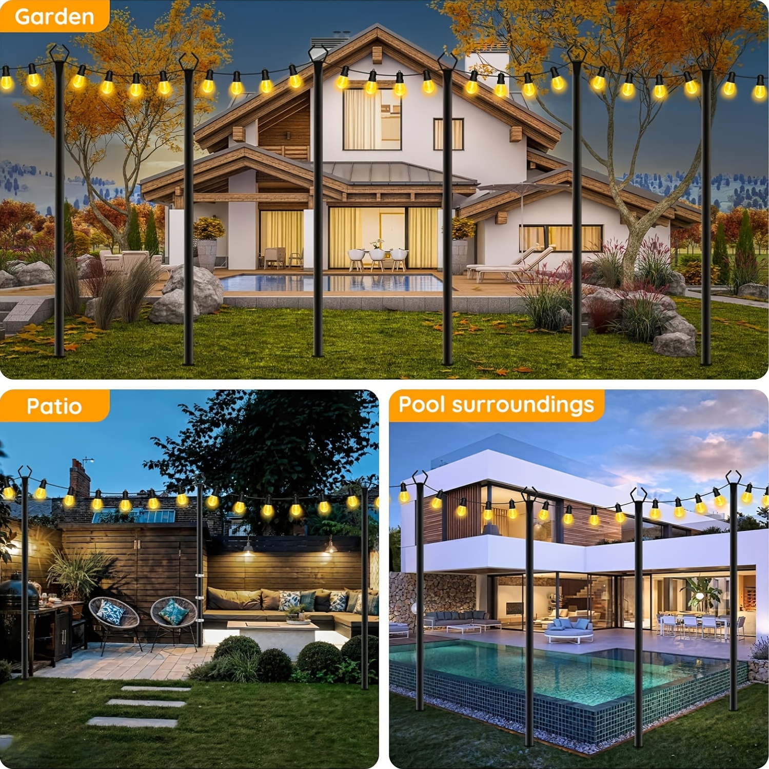 6/4/2 Pack 8.9Ft Heavy Duty Me - Christmas Lights Outdoor review and price