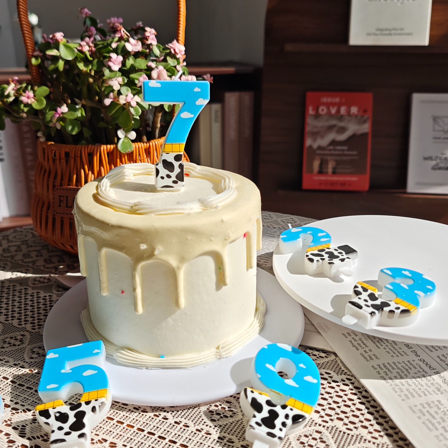 1PC,Number 1-9Blue Sky and Whi - Holiday Candle Set review and price