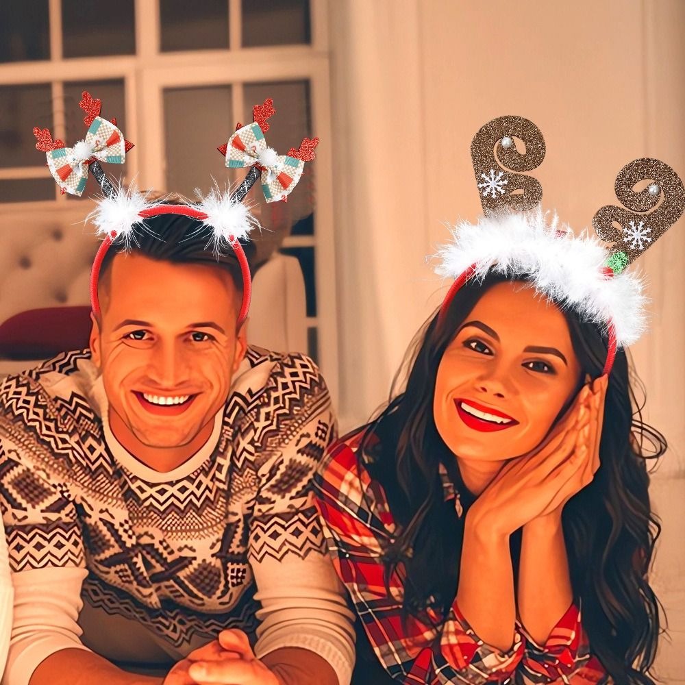 Cute Christmas Headbands Snowm - Reindeer Antlers Headband review and price