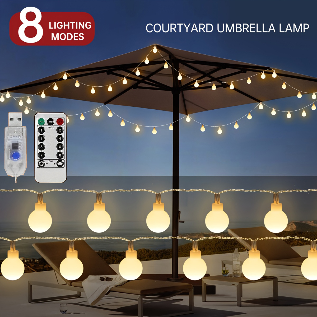 USB LED Ball String Lights 6M  - Led Fairy String Lights review and price
