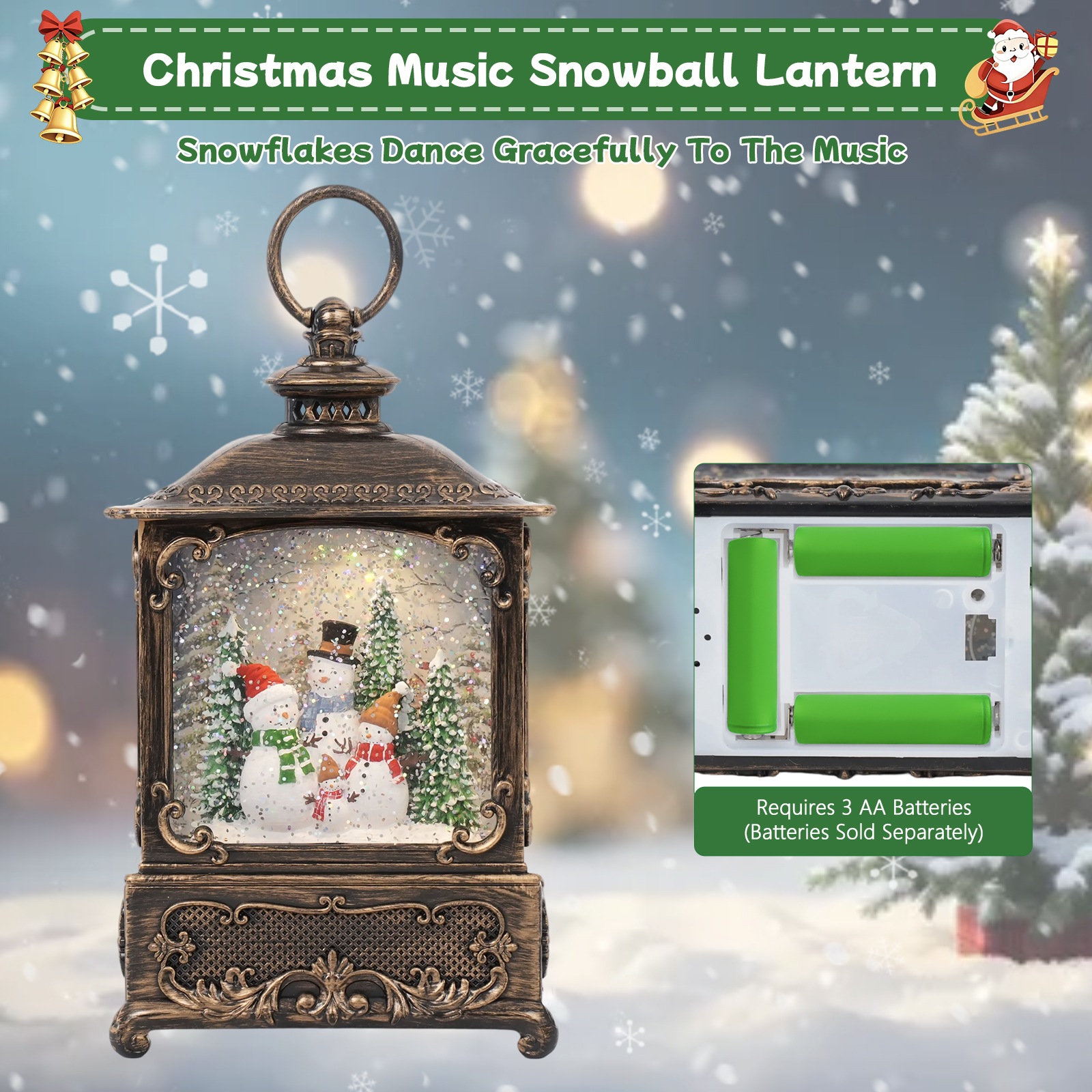 Music Snow Globe Lantern with  - Snow Globe Musical review and price