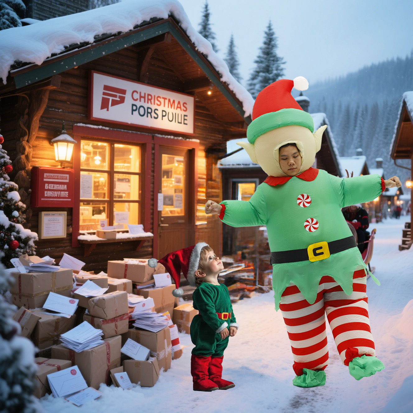 Christmas Elf Inflatable Costu - Elf Costume Christmas review and price