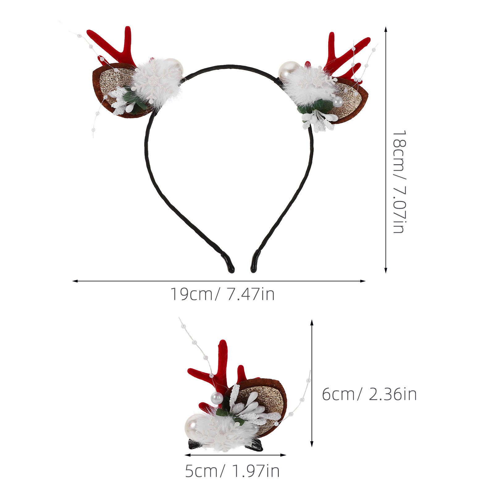4Pcs Christmas Reindeer Antler - Reindeer Antlers Headband review and price