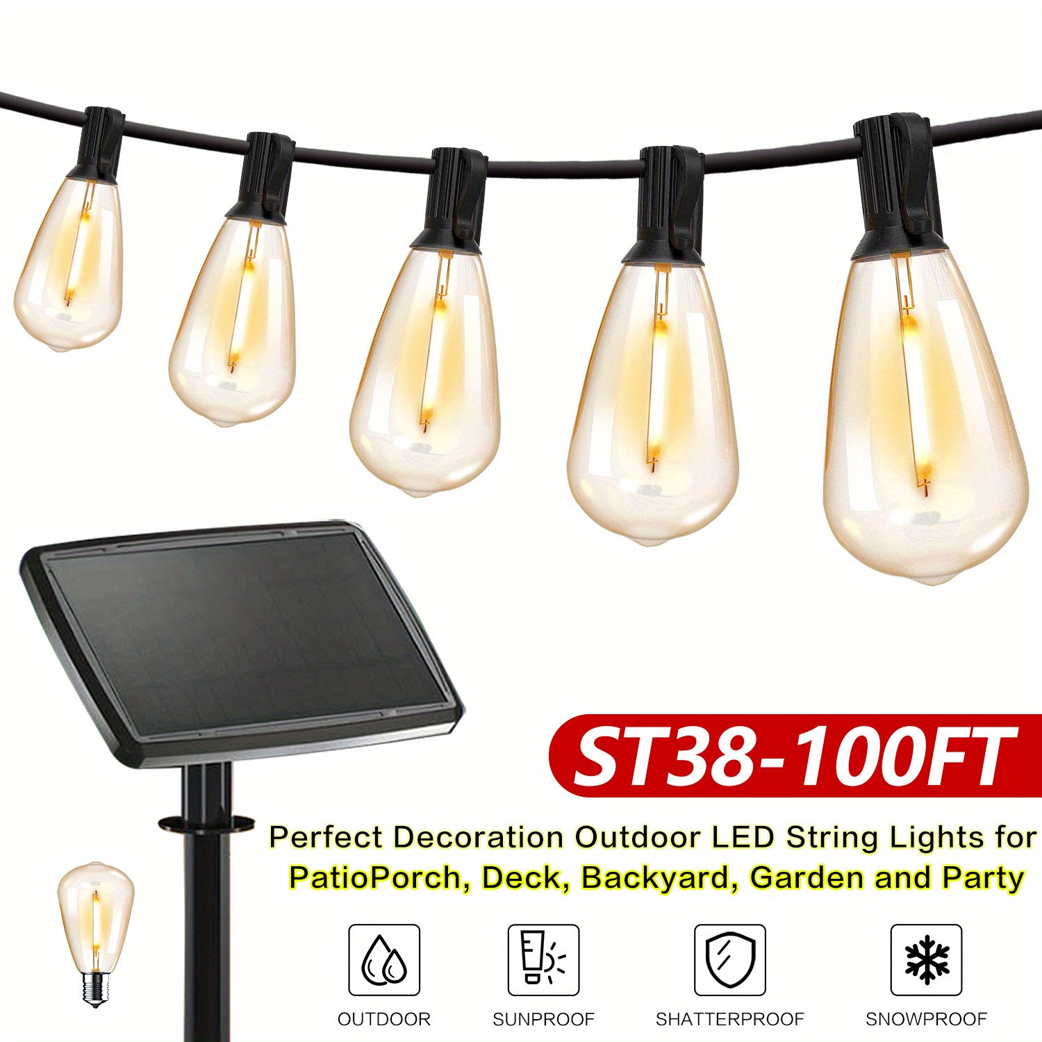 50/100 Ft Solar Outdoor String - Christmas Lights Outdoor review and price