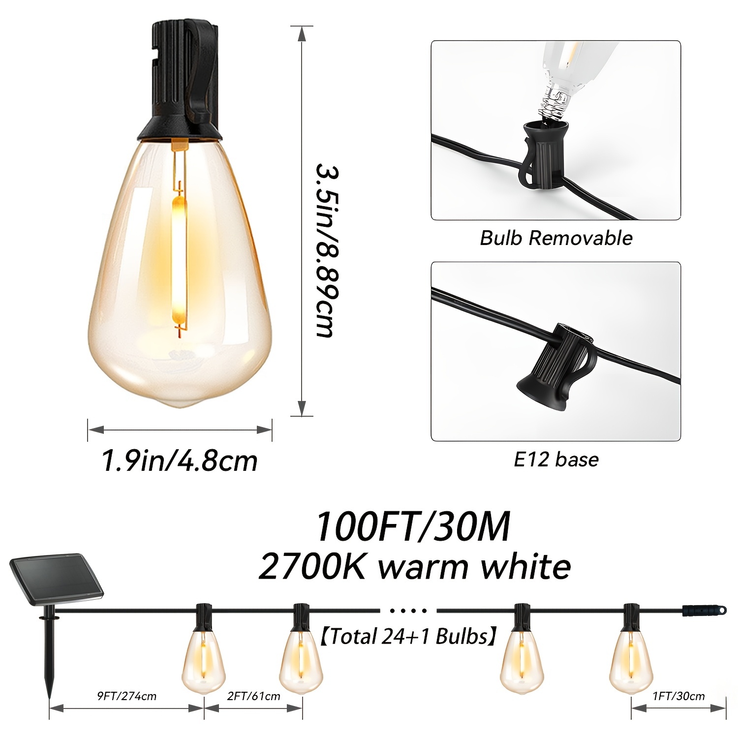 50/100 Ft Solar Outdoor String - Christmas Lights Outdoor review and price