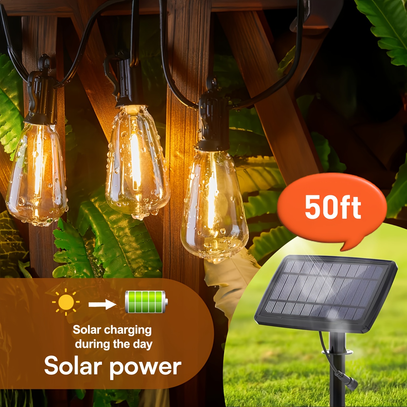 50/100 Ft Solar Outdoor String - Christmas Lights Outdoor review and price