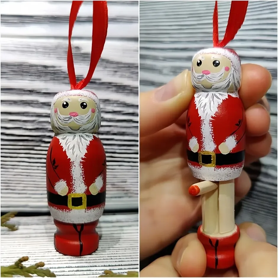 Funny Wooden Santa Stocking Fi - Christmas Stocking Hanging review and price