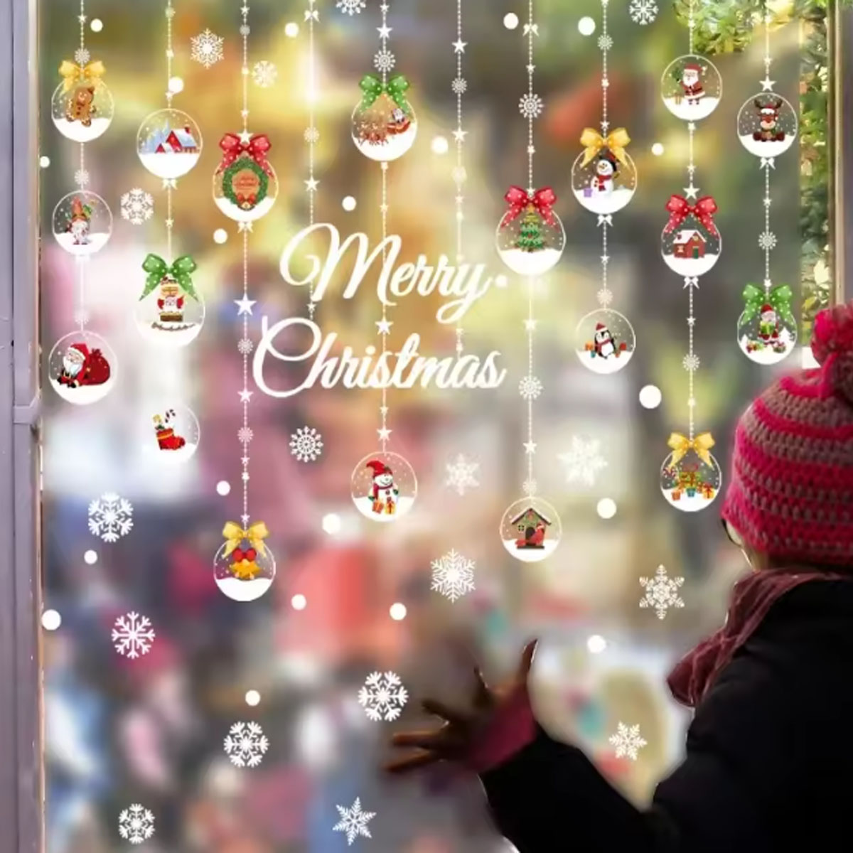 1PC - Merry Christmas Window S - Snowflake Window Decal review and price