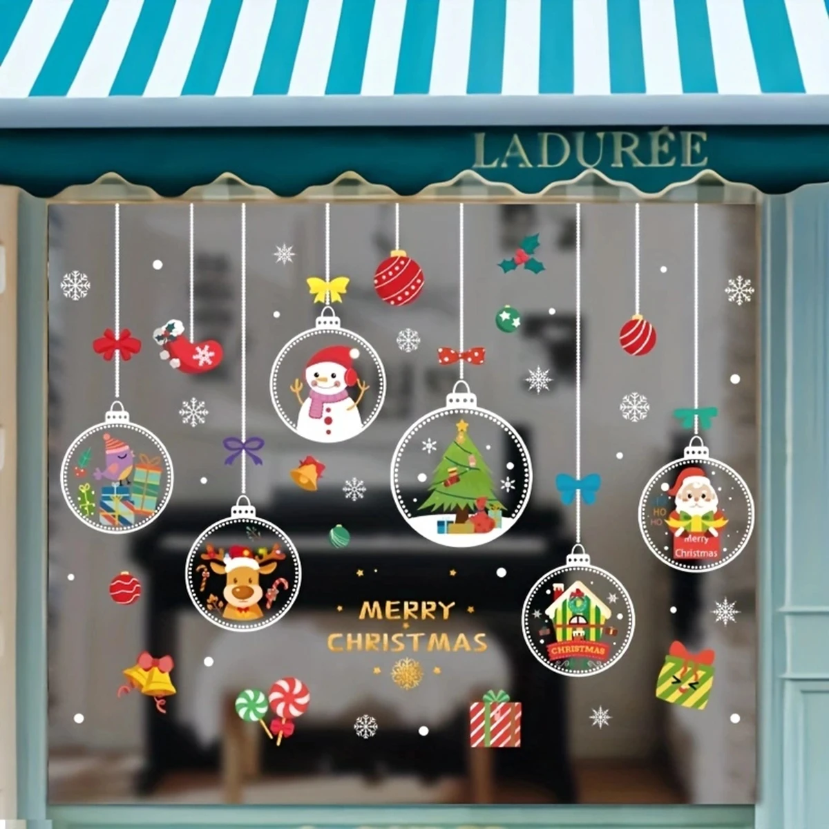 1PC - Merry Christmas Window S - Snowflake Window Decal review and price