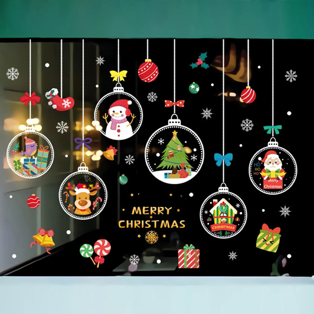 1PC - Merry Christmas Window S - Snowflake Window Decal review and price