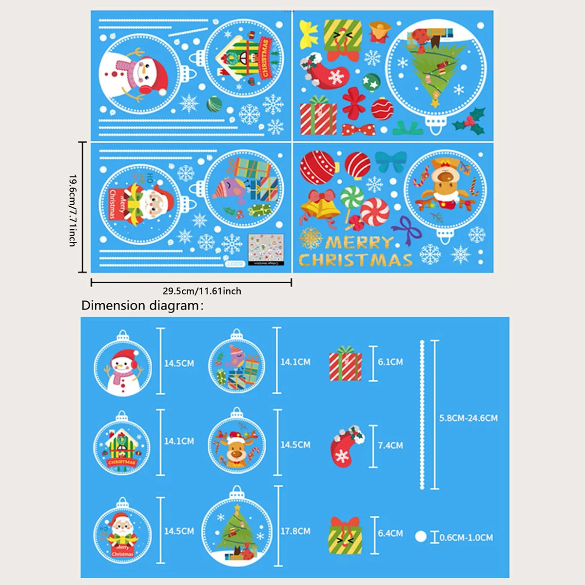 1PC - Merry Christmas Window S - Snowflake Window Decal review and price