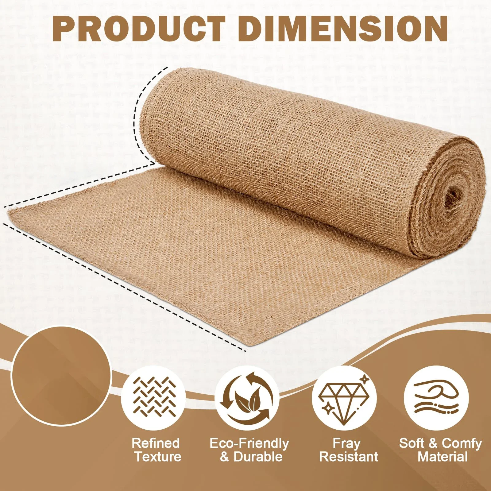 Natural Beige Burlap Roll 30cm - Christmas Table Runner review and price