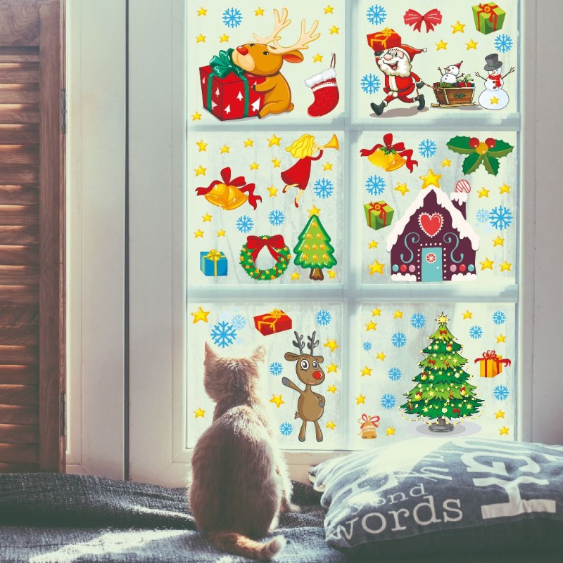4pcs PVC Christmas Snowflake W - Snowflake Window Decal review and price