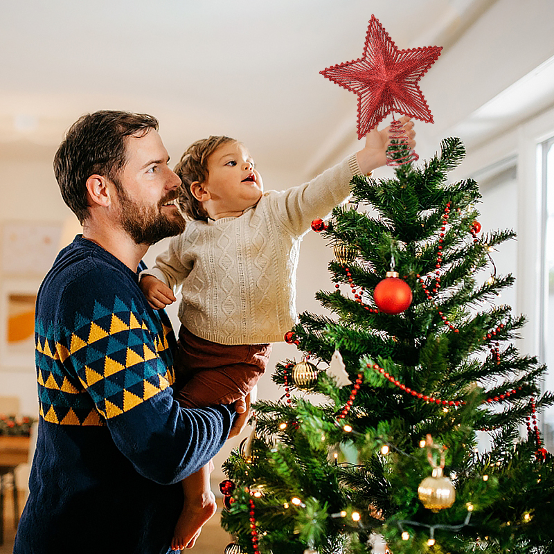 22cm Glitter Christmas Tree To - Star Tree Topper review and price