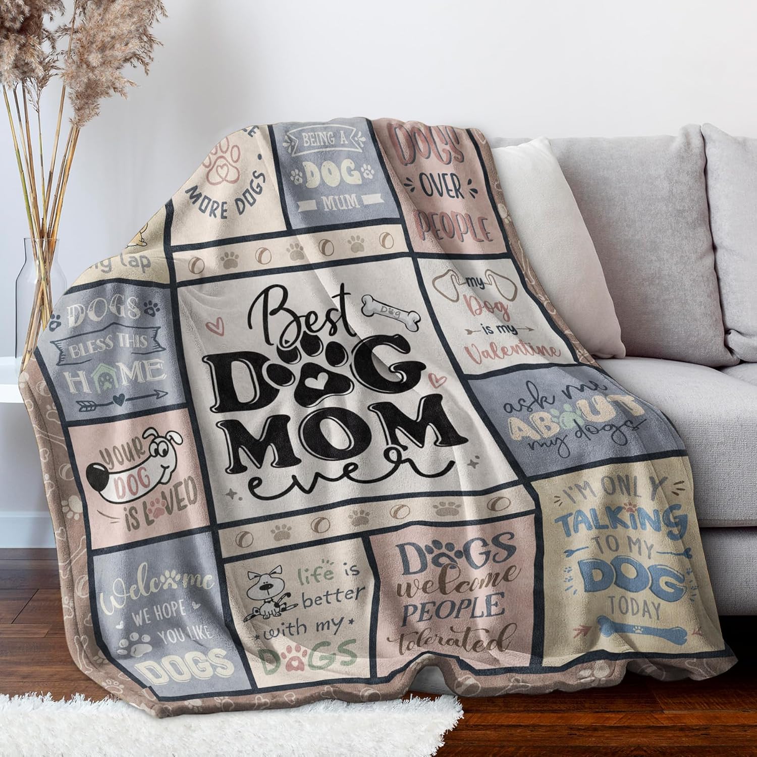 Best Dog Mom Blanket – Cozy Th - Christmas Throw Blanket review and price