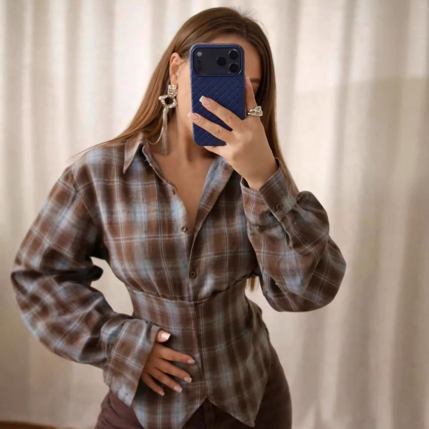 Loose Women's Plaid Blouse Vin - Christmas Throw Blanket review and price