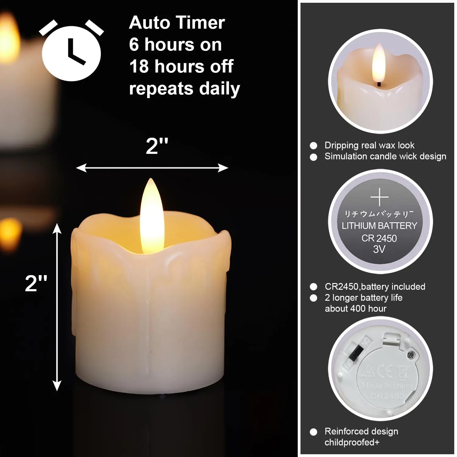 Flameless Votive Candles with  - Holiday Candle Set review and price