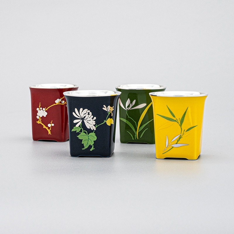 Porcelain wrapped silver cup,  - Gift Box Wrap Set review and price