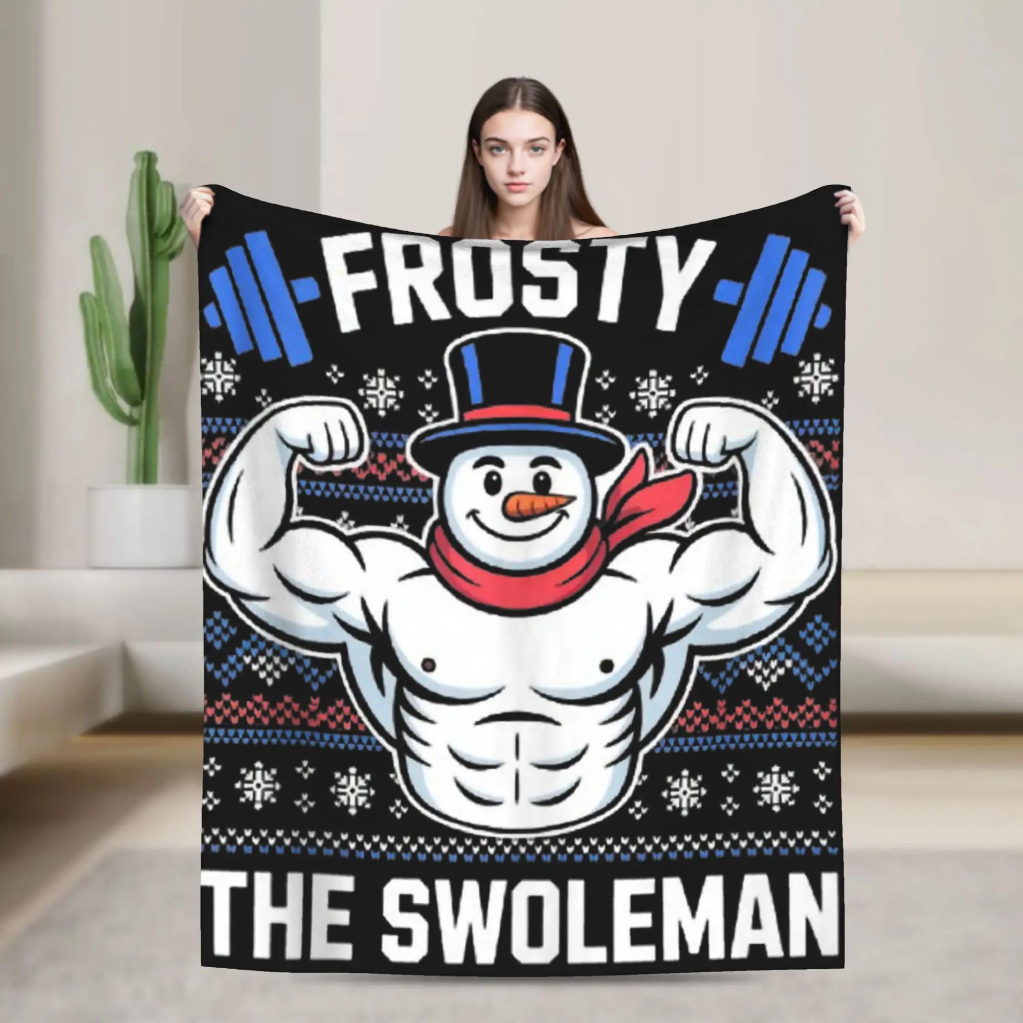 Frosty The Swoleman Funny Ugly - Christmas Throw Blanket review and price