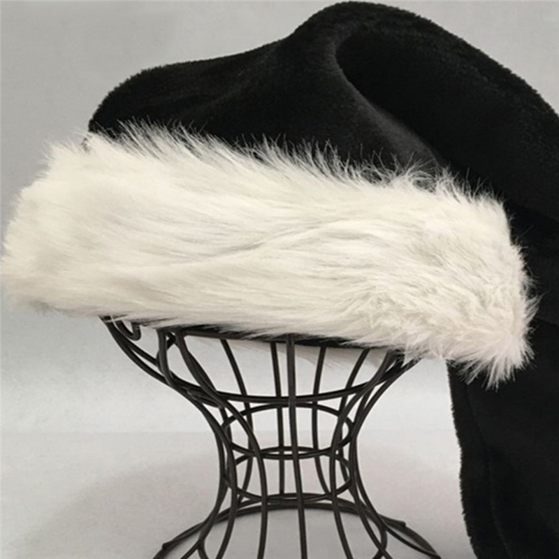 Christmas Santa Hat Black Long - Santa Hat Plush review and price